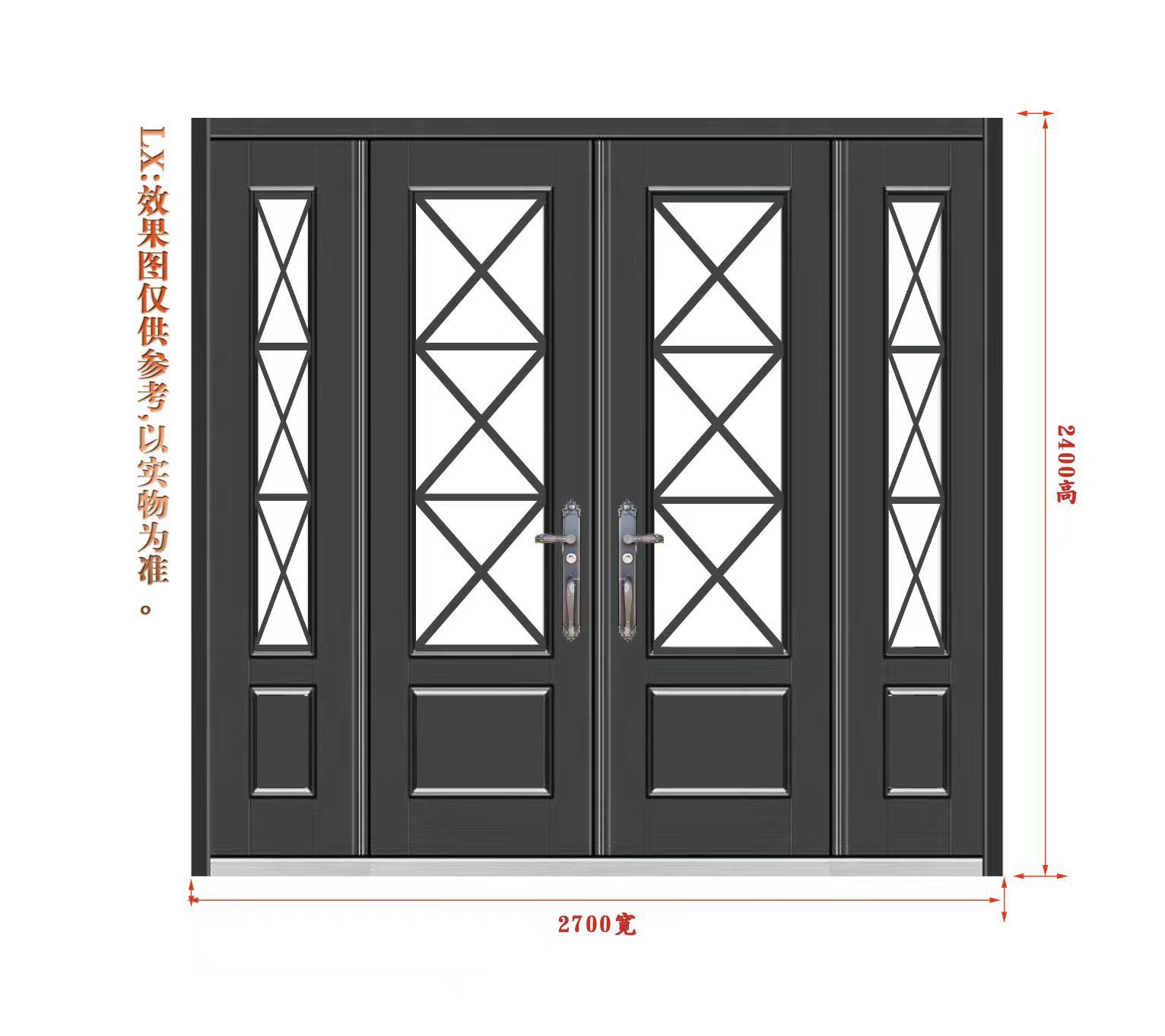 Wrought Iron Door Railing Pattern 1